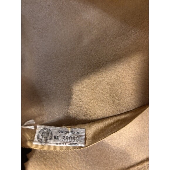 Vintage Martelle Fur Felt Cloche Hat 1950s Paris Francois NY Made in USA Camel - Picture 2 of 7